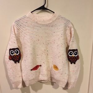 Owl patch sweater